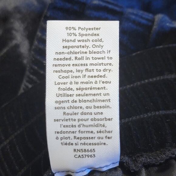 Open Edit Black Velvet Skinny Pants High Rise Ankle Chic Party Night Out Size M - Picture 11 of 12